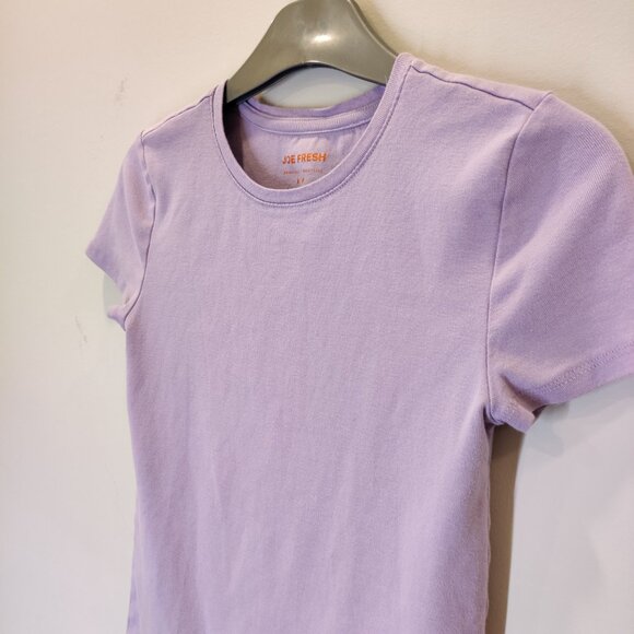 Joe Fresh Organic Cotton Lilac Short Sleeve Tee | Small - Picture 3 of 5